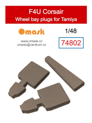 Omask 74802 F4U Corsair wheel bay plugs (for Tamiya) 1/48