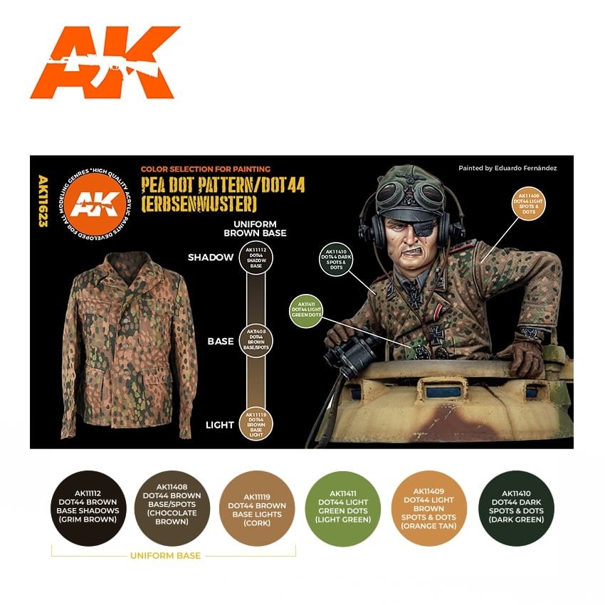 AK Interactive AK11623 PEA DOT PATTERN/DOT44 (ERBSENMUSTER) – image 2