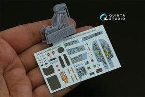 Quinta Studio QD+48480 Su-17M4/Su-22M4 3D-Printed &amp;amp; coloured Interior on decal paper (Hobby Boss) (with 3D-printed resin parts) 1/48 – imagen 2