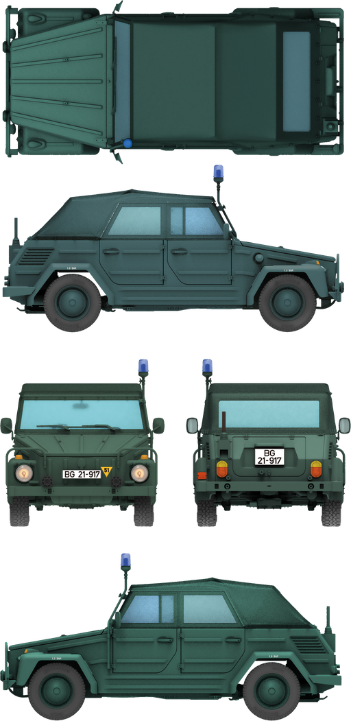 Das Werk DW35045 Kurierwagen Typ 181 Bluelight Version 1/35 – zdjęcie 6