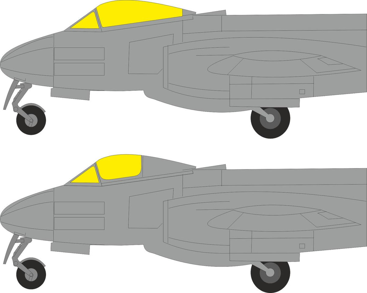 Eduard JX355 Meteor F.8 Mask Set for REVELL 1/32