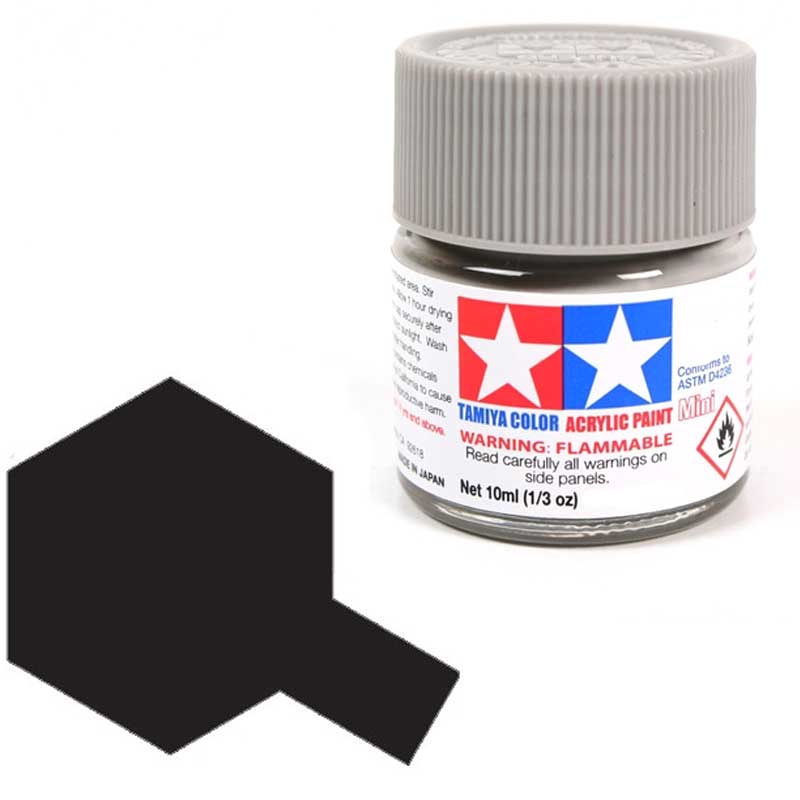 Tamiya XF1 Flat Black (81701) Acrylic paint 10ml
