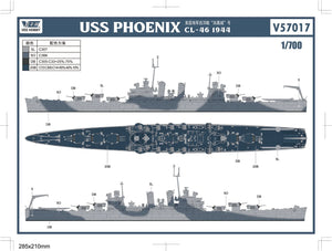 Vee Hobby V57017 USS Phoenix CL-46 1944 - Standard Edition 1/700 – imagen 3