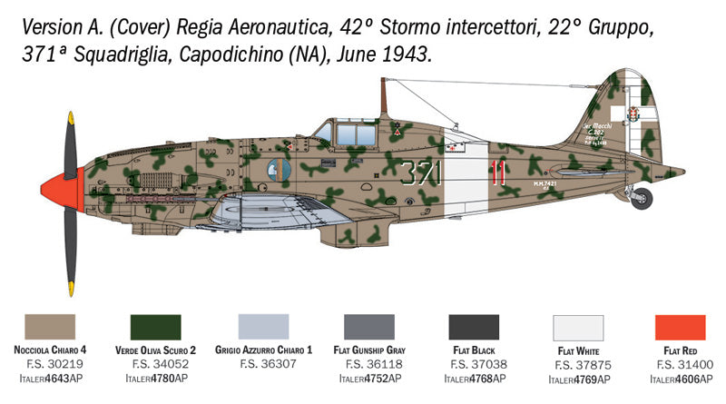 Italeri 2840 Macchi MC.202 Folgore 1/48 – zdjęcie 6