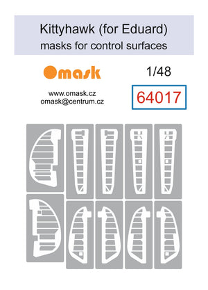 Omask 64017 1/48 Kittyhawk Masks for Control Surfaces  (for Eduard) 1/48