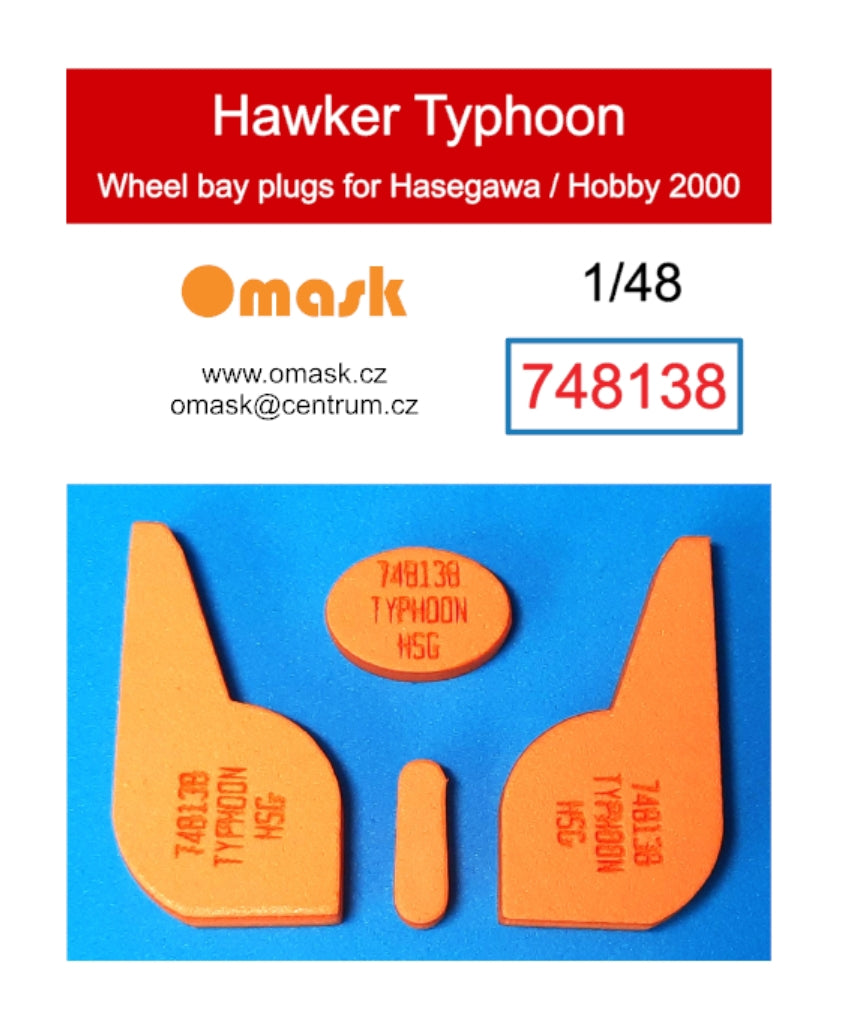 Omask 748138 1/48 Hawker Typhoon Wheel Bay Plugs (for Hasegawa/Hobby 2000) 1/48
