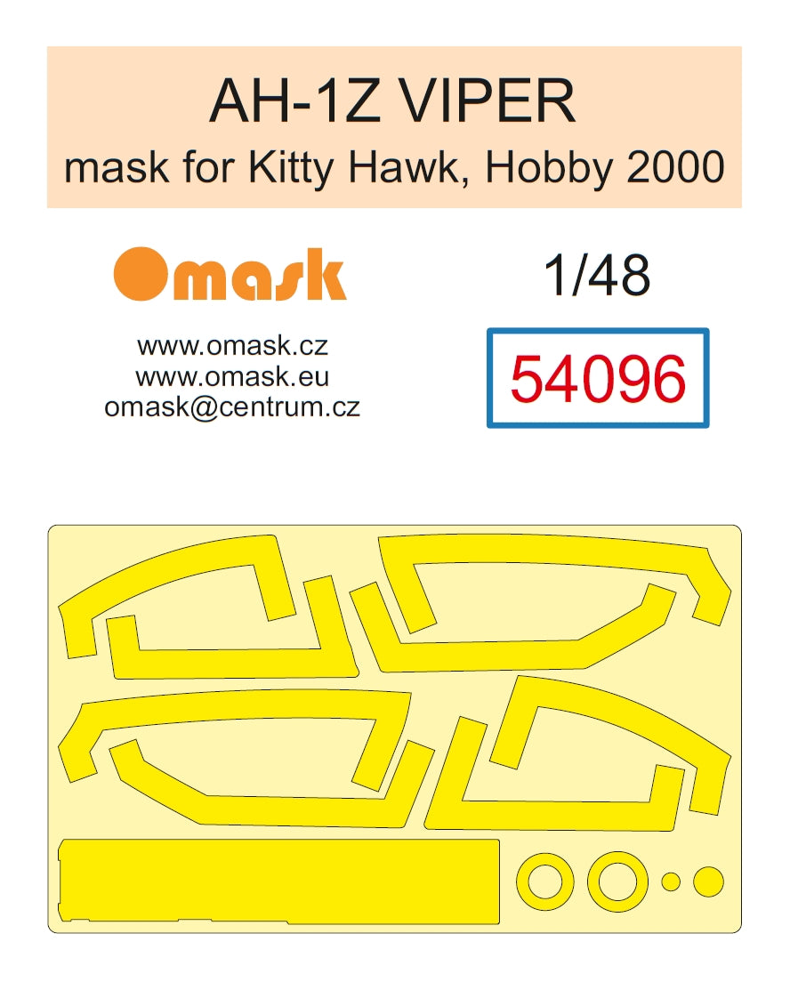 Omask 54096 1/48 AH-1Z Viper Mask (for Kitty Hawk, Hobby 2000) 1/48