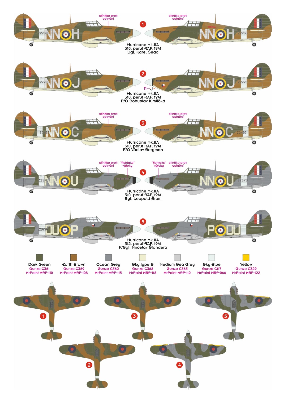 Omask 23050 Hurricane Mk.IIa masks (for 32MN001 MN-Hobby) 1/32 – imagen 2