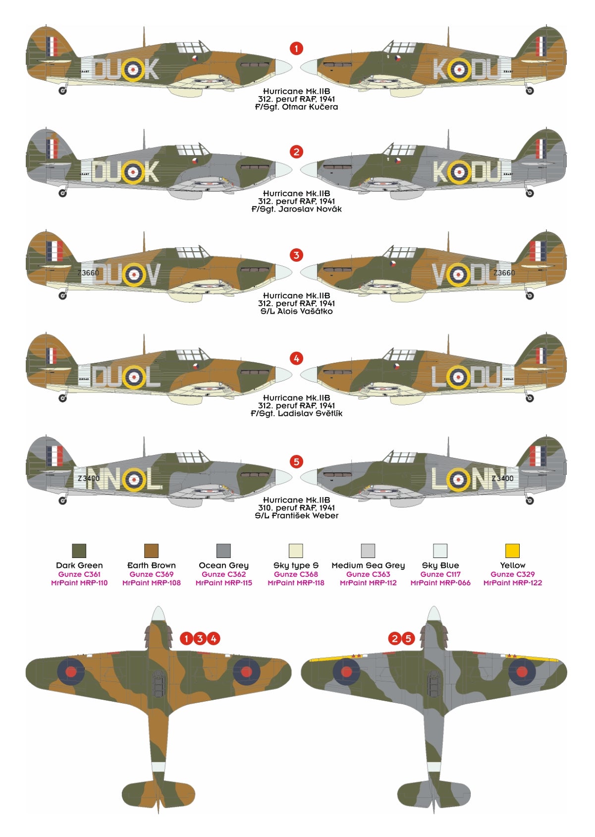 Omask 23051 Hurricane Mk.IIb Masks (for 32MN002) 1/32 – imagen 2