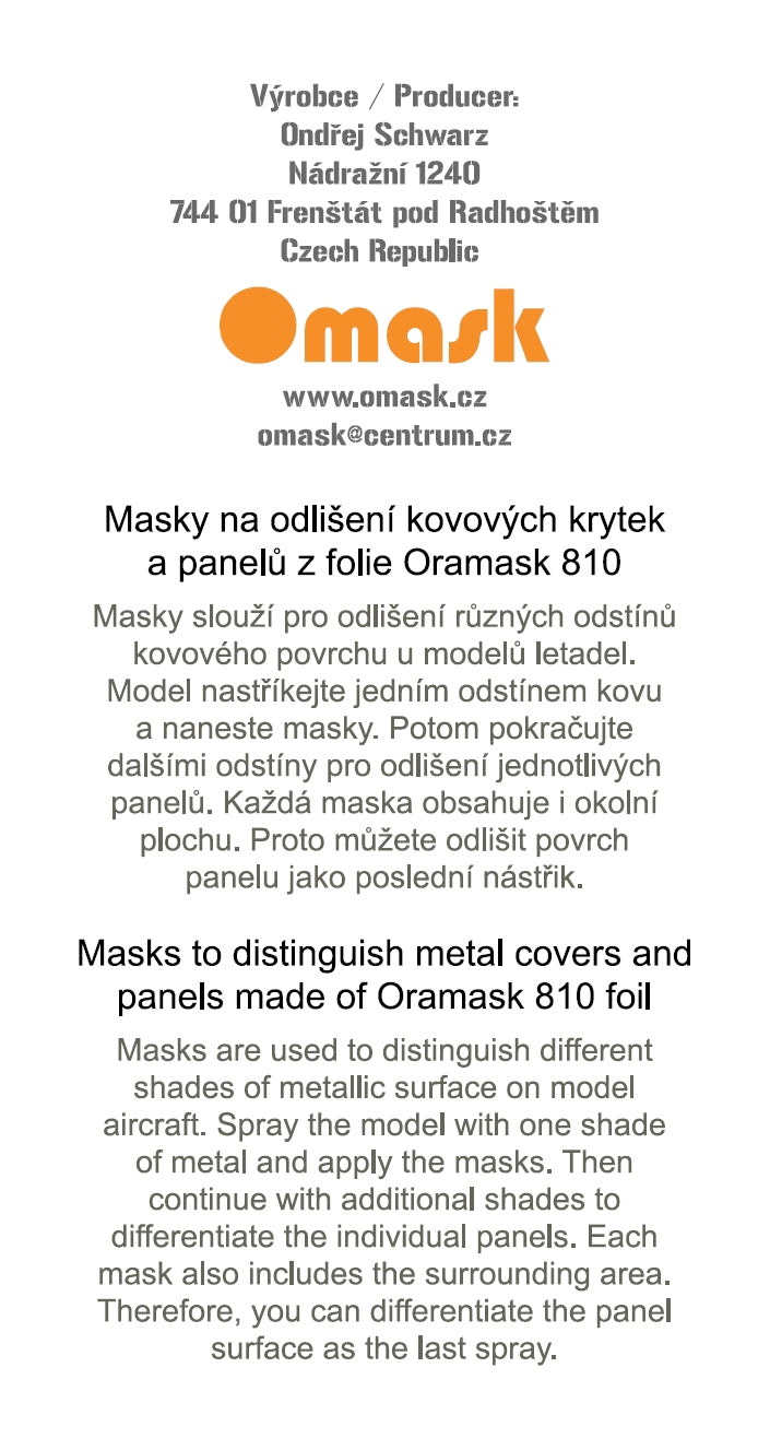 Omask 14013 F-86F-30 masks for panels (Hasegawa) 1/48 – imagen 3