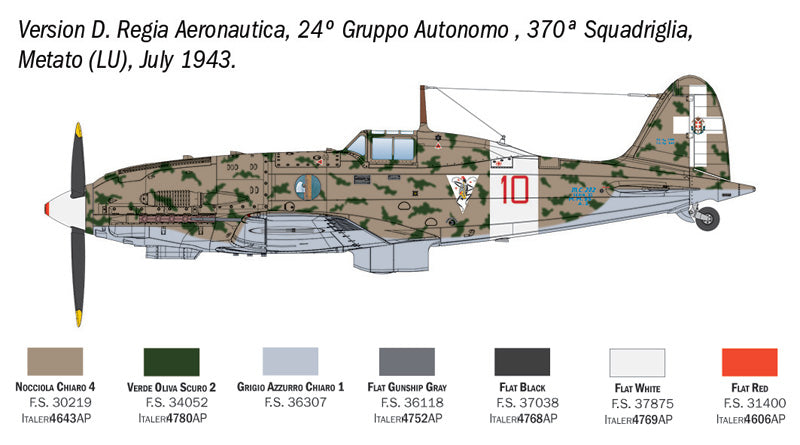 Italeri 2840 Macchi MC.202 Folgore 1/48 – zdjęcie 9
